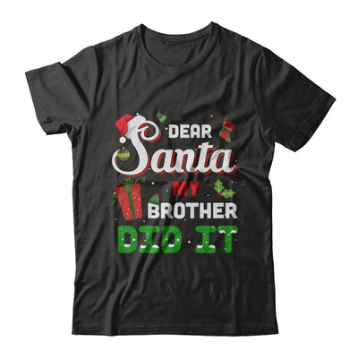 Dear Santa My Brother Did It Christmas-T-Shirt & Hoodie-Premium T-Shirt-Black