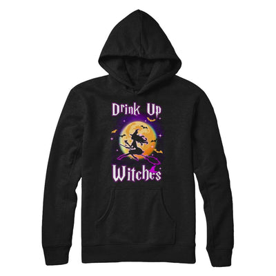 Drink Up Witches Funny Halloween-T-Shirt & Hoodie-Pullover Hoodie-Black