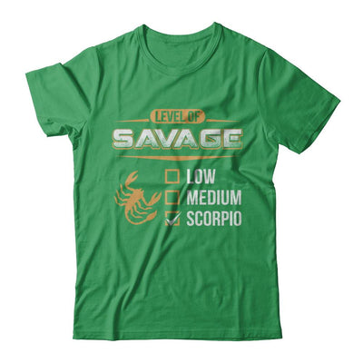 Level Of Savage Scorpio-T-Shirt & Hoodie-Premium T-Shirt-Kelly Green