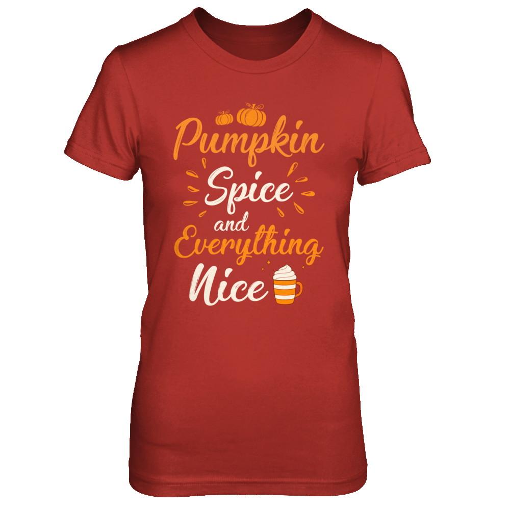 Pumpkin Spice Everything Nice Halloween Costume-T-Shirt & Hoodie-Women's T-Shirt-Red