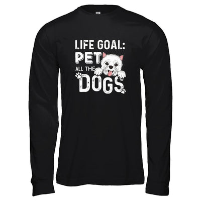 Life Goal Pet All The Dogs-T-Shirt & Tank Top-Long Sleeve T-Shirt-Black