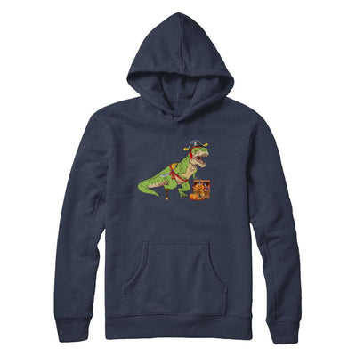 Dinosaurs T-Rex Pirate Halloween Saurus For Men Women-T-Shirt & Hoodie-Pullover Hoodie-Navy