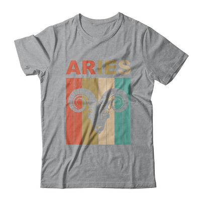 Vintage Aries Zodiac March April Birthday Gift-T-Shirt & Hoodie-Classic T-Shirt-Sport Grey