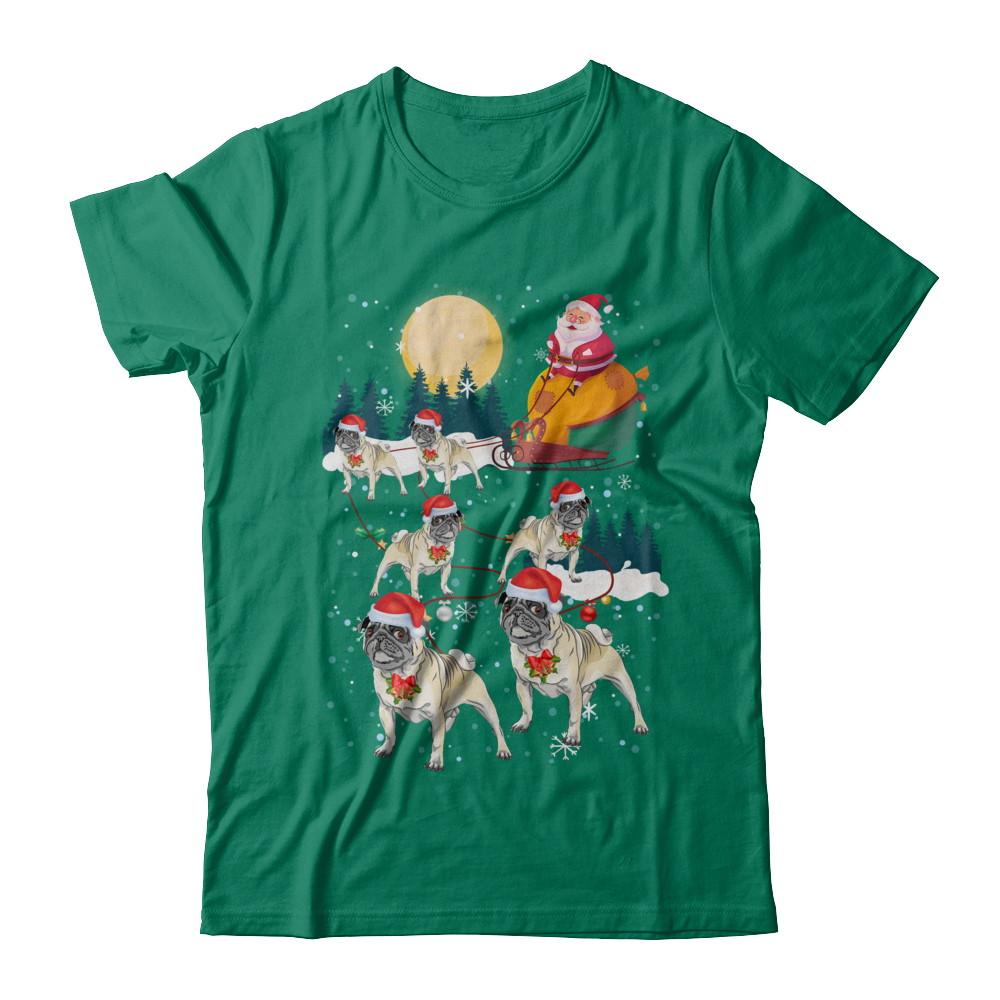 Dog Reindeer Pug Christmas Gift-T-Shirt & Sweatshirt-Classic T-Shirt-Kelly Green