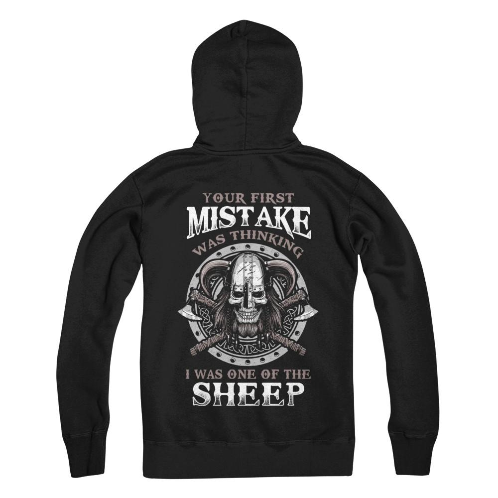 Your First Mistake Was Thinking Valhalla Viking-T-Shirt & Hoodie-Pullover Hoodie-Black