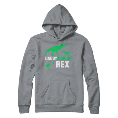 Funny Fathers Day Gift Daddysaurus Dinosaur Rex-T-Shirt & Hoodie-Pullover Hoodie-Light Steel