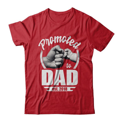 Promoted To Dad 2018 Fathers Day Gift-T-Shirt & Hoodie-Classic T-Shirt-Red