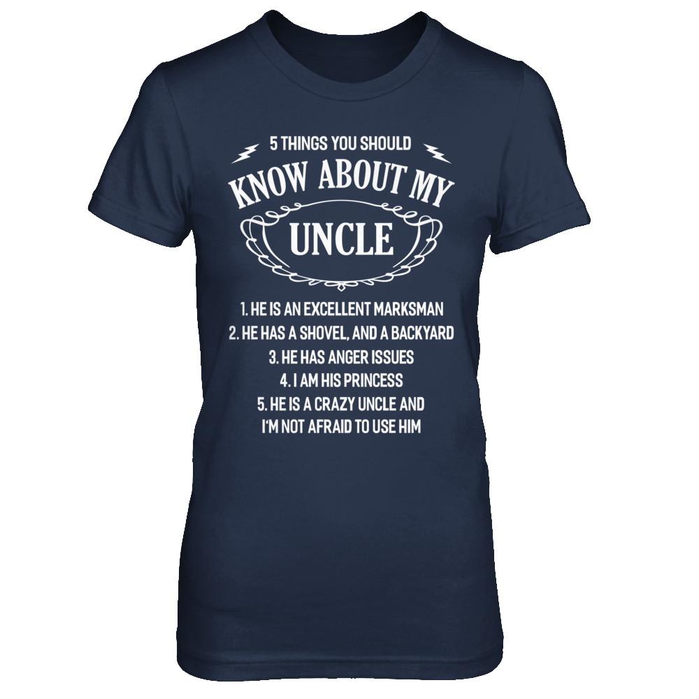 5 Things You Should Know About My Uncle Niece-T-Shirt & Sweatshirt-Women's T-Shirt-Navy