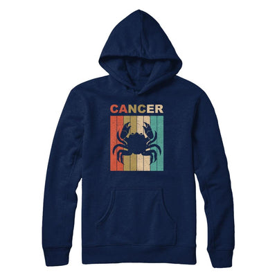 Vintage Cancer Zodiac June July Birthday Gift-T-Shirt & Hoodie-Pullover Hoodie-Navy