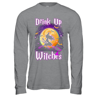 Drink Up Witches Funny Halloween-T-Shirt & Hoodie-Long Sleeve T-Shirt-Sport Grey