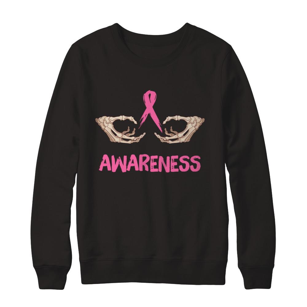 Breast Cancer Skeleton Hand Scary Halloween