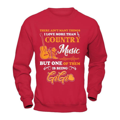 I Love More Than Country Music But One Of Them Is Being GiGi-T-Shirt & Hoodie-Crewneck Sweatshirt-Red