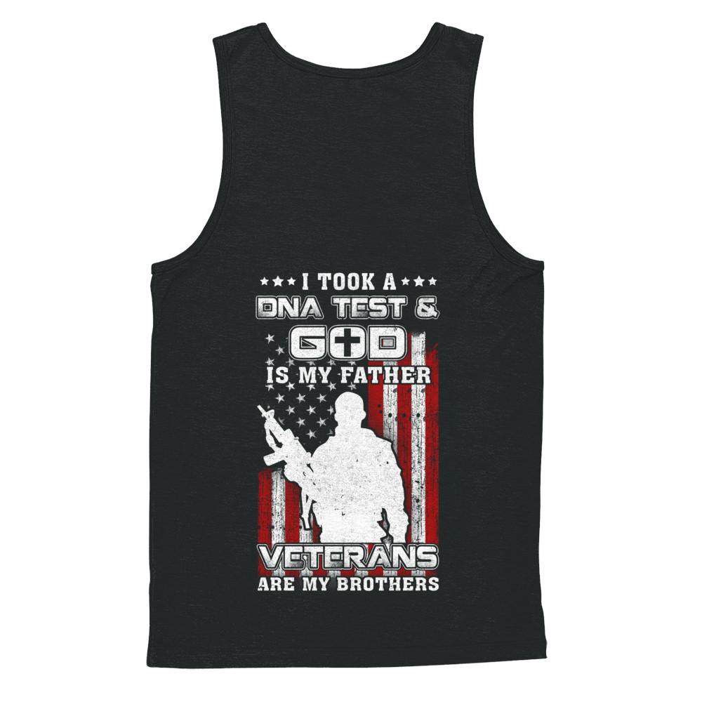 I Took A Dna Test God Is My Father Veterans Brothers-T-Shirt & Hoodie-Unisex Tank-Black