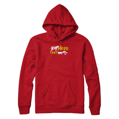 Herd That Cows Cattle Farmer-T-Shirt & Tank Top-Pullover Hoodie-Red