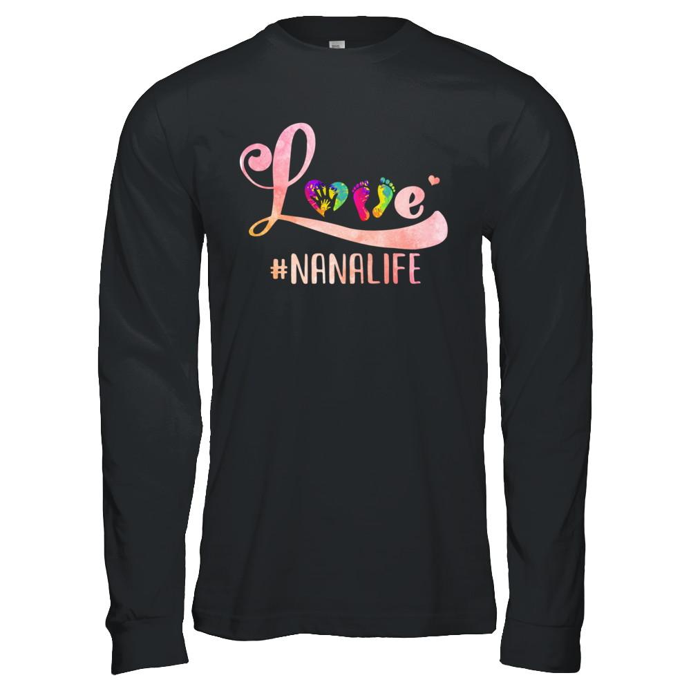 Love Nanalife Nana-T-Shirt & Hoodie-Long Sleeve T-Shirt-Black