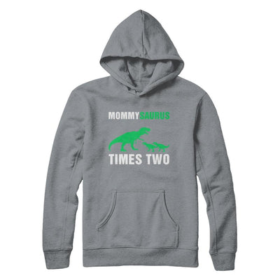 Mommysaurus Times Two Twins Mothers Day-T-Shirt & Hoodie-Pullover Hoodie-Light Steel