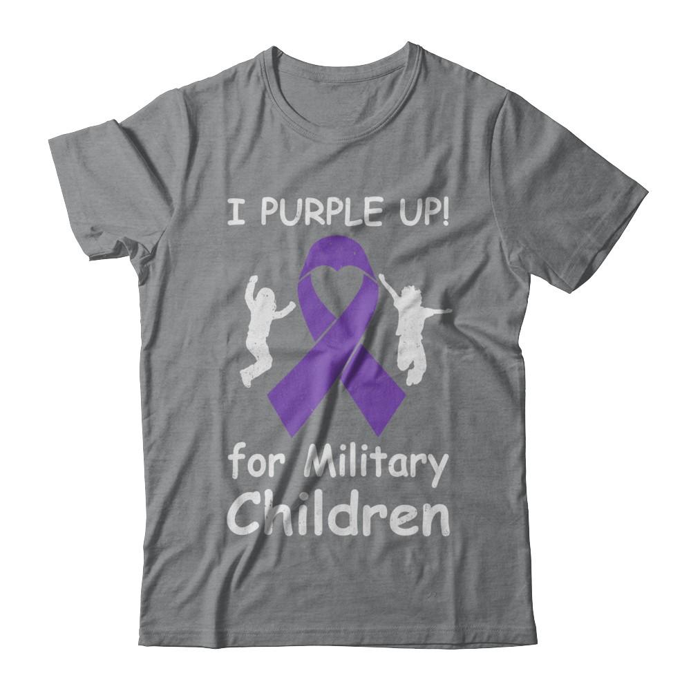 I Purple Up For Month Of The Military Child-T-Shirt & Hoodie-Classic T-Shirt-Sport Grey