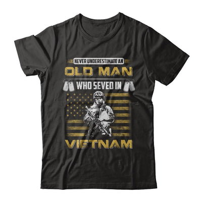 Never Underestimate An Old Man Who Served In Viet Nam-T-Shirt & Hoodie-Classic T-Shirt-Black