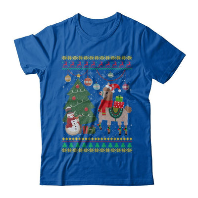 Funny Llama Christmas Cute Family Ugly Sweater-T-Shirt & Sweatshirt-Premium T-Shirt-Royal