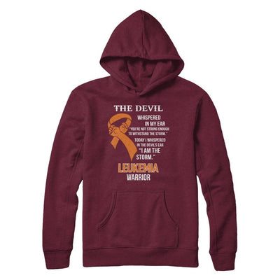 I Am The Storm Support Leukemia Awareness Warrior Gift-T-Shirt & Hoodie-Pullover Hoodie-Maroon