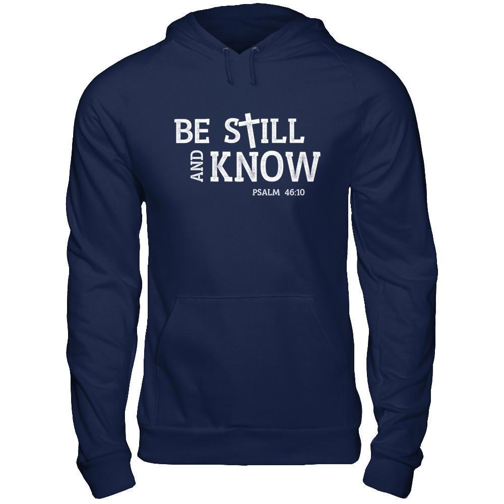 Be Still And Know-T-Shirt & Hoodie-Pullover Hoodie-Navy