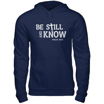Be Still And Know-T-Shirt & Hoodie-Pullover Hoodie-Navy