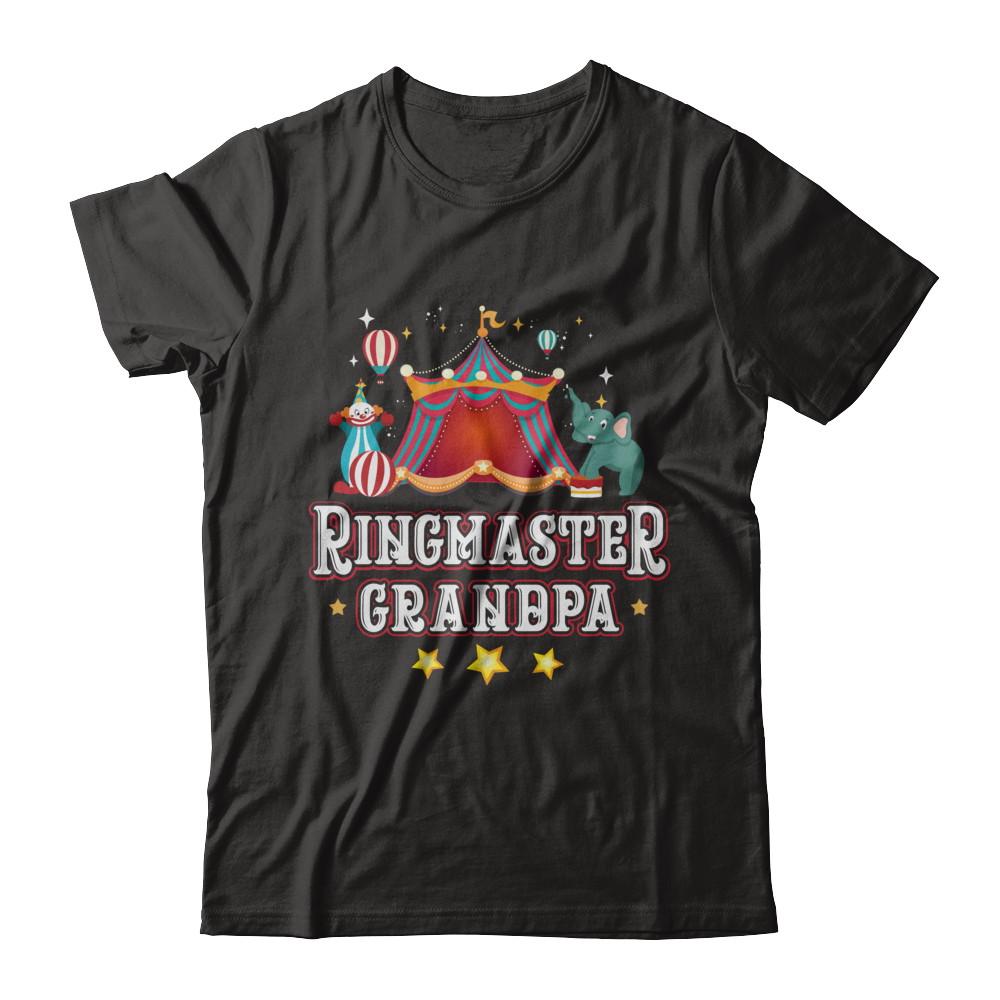 Ringmaster Grandpa Circus Carnival Children Party-T-Shirt & Hoodie-Classic T-Shirt-Black