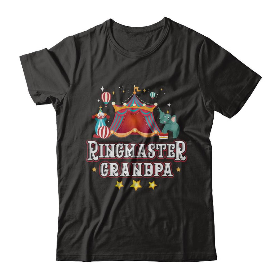 Ringmaster Grandpa Circus Carnival Children Party-T-Shirt & Hoodie-Classic T-Shirt-Black