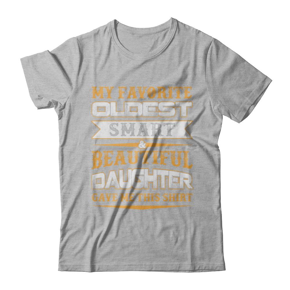 My Favourite Oldest Smart Beautiful Daughter Gave Me This-T-Shirt & Hoodie-Premium T-Shirt-Heather Gray