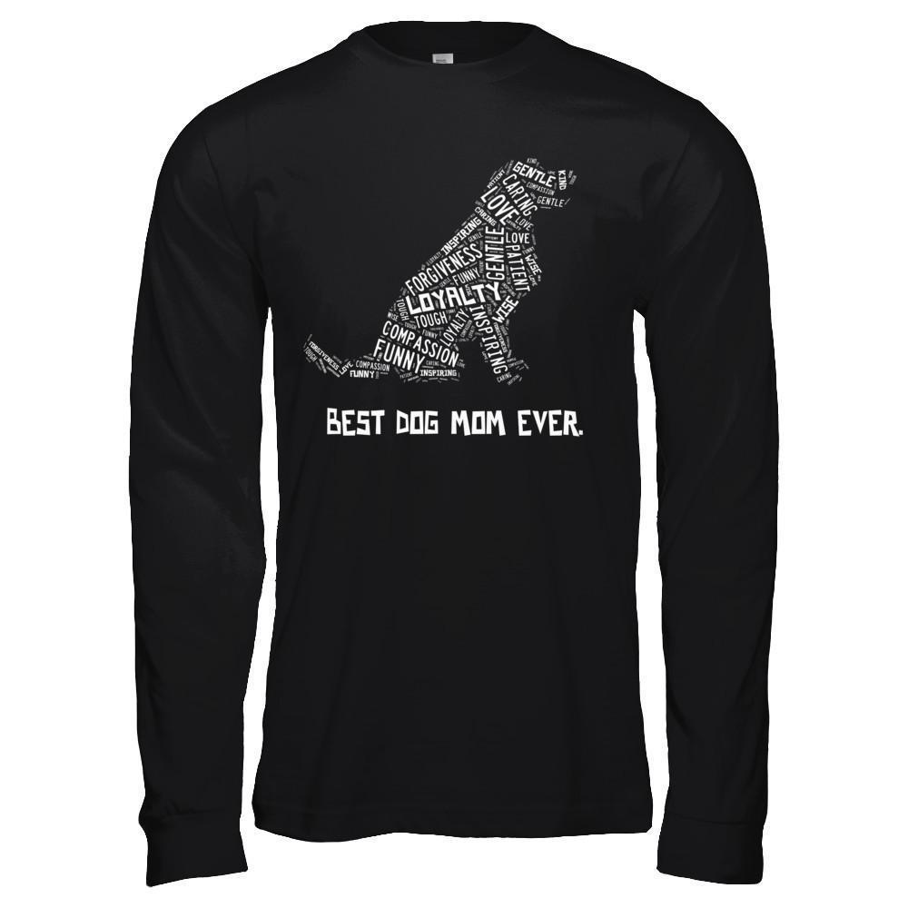 Best Dog Mom Ever Golden Retriever Lovers-T-Shirt & Hoodie-Long Sleeve T-Shirt-Black