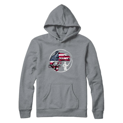 American Flag Fishing Vintage 4Th July Gifts-T-Shirt & Hoodie-Pullover Hoodie-Light Steel