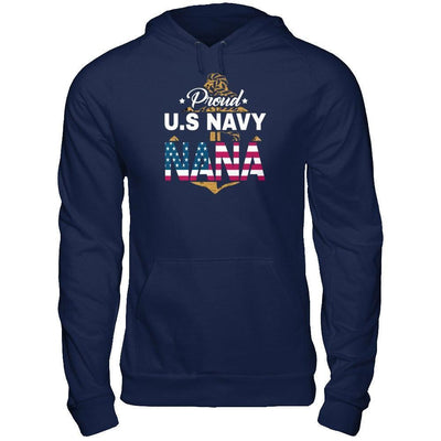 Proud US Navy Nana-T-Shirt & Hoodie-Pullover Hoodie-Navy