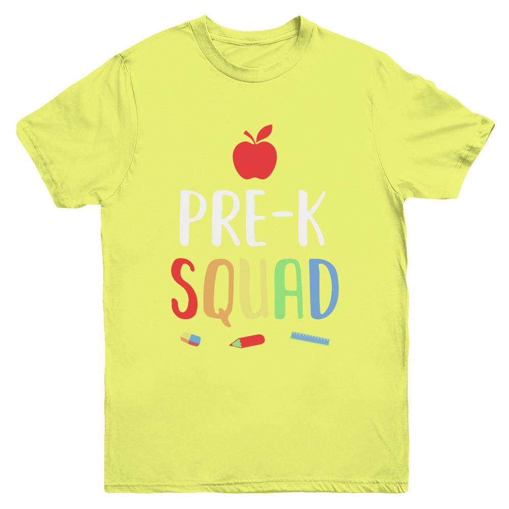 Pre-K Preschool Squad Back To School Teacher Gift Youth-Youth Shirt-Youth T-Shirt-Daisy