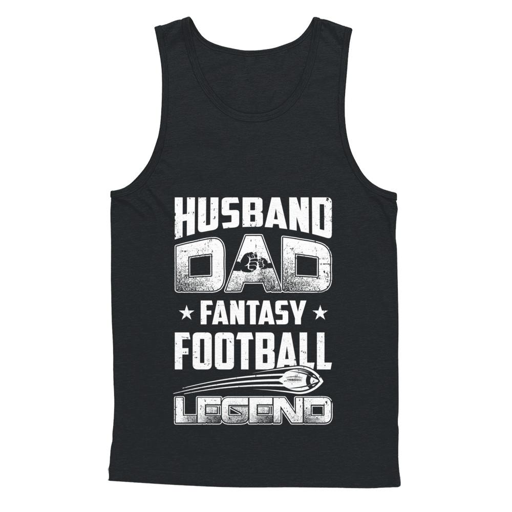 Husband Dad Fantasy Football Legend Fathers Day Gift-T-Shirt & Hoodie-Unisex Tank-Black