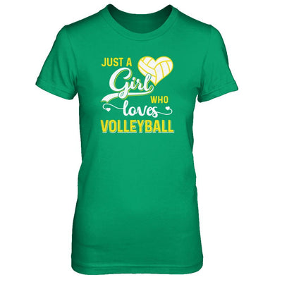 Just A Girl Who Loves Volleyball-T-Shirt & Tank Top-Women's T-Shirt-Irish Green
