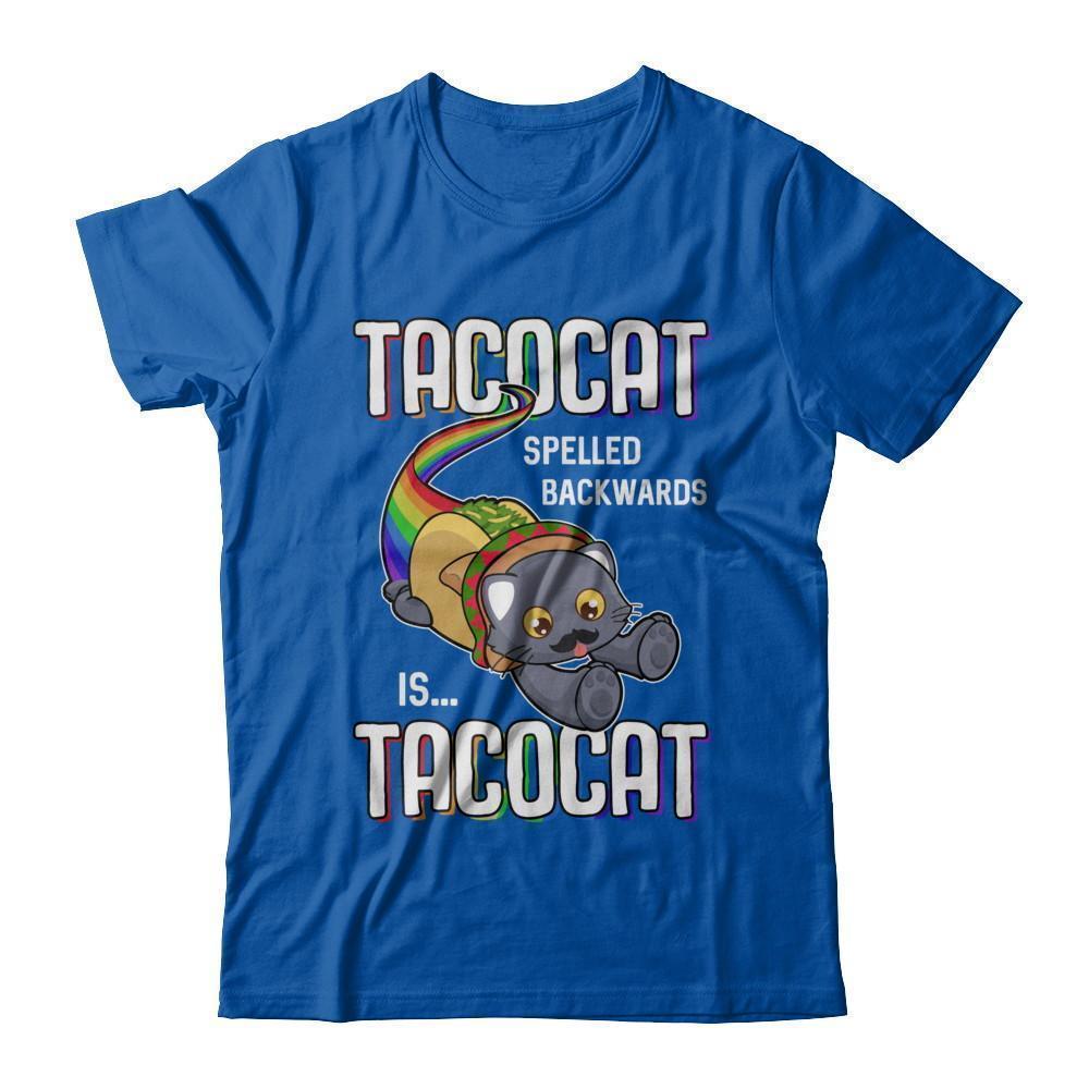Funny Taco Cat Tacocat Spelled Backwards Is Tacocat Cat-T-Shirt & Hoodie-Premium T-Shirt-Royal