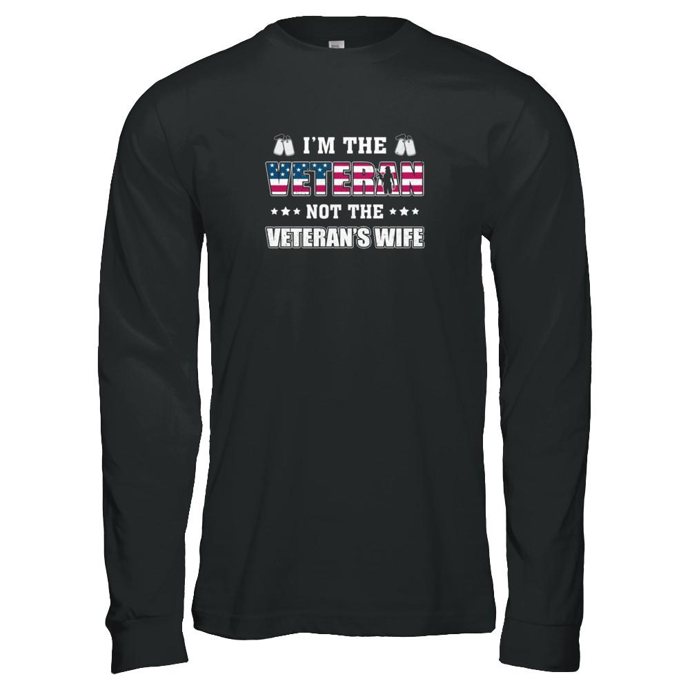 I'm The Veteran Not The Veteran's Wife-T-Shirt & Tank Top-Long Sleeve T-Shirt-Black