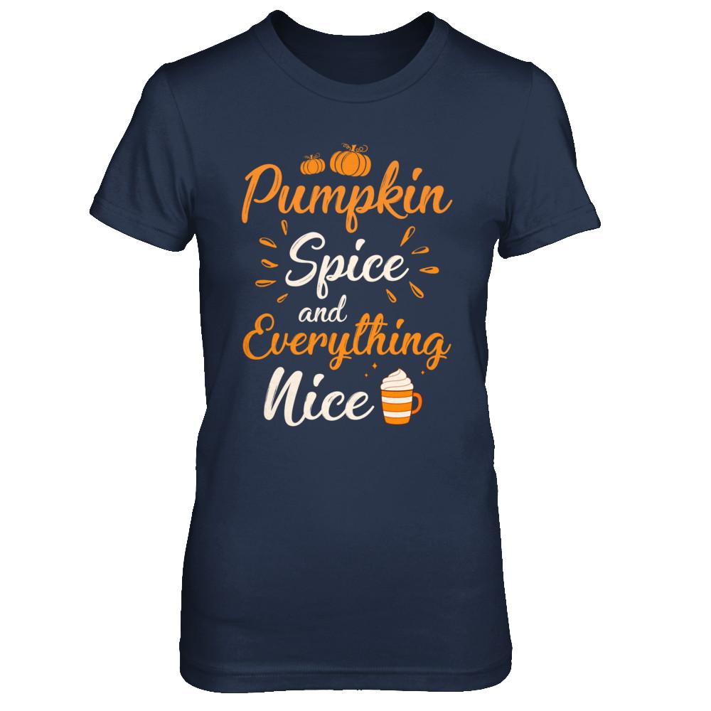 Pumpkin Spice Everything Nice Halloween Costume-T-Shirt & Hoodie-Women's T-Shirt-Navy