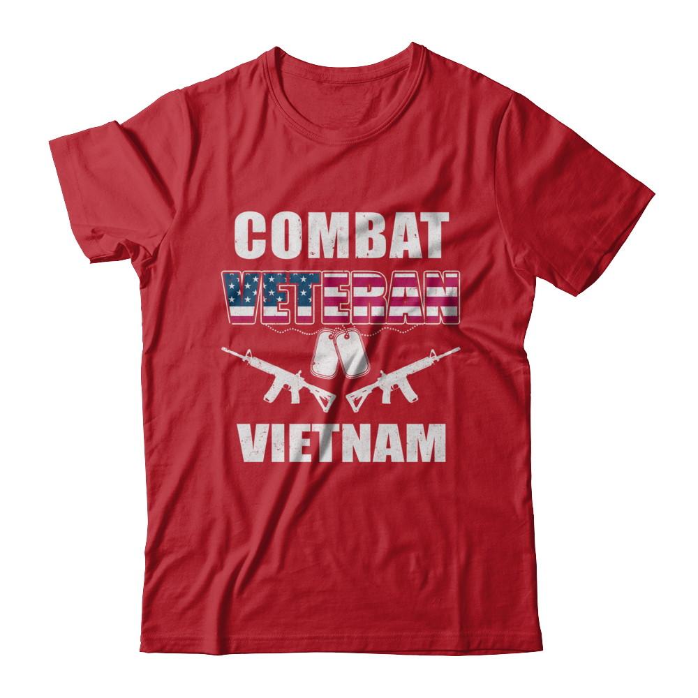 Combat Veteran Vietnam-T-Shirt & Hoodie-Classic T-Shirt-Red