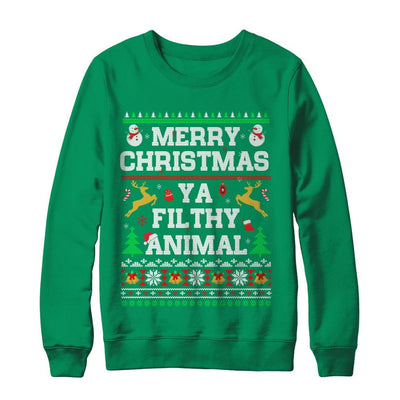 Merry Christmas Filthy Animal Ugly Sweater-T-Shirt & Sweatshirt-Crewneck Sweatshirt-Irish Green