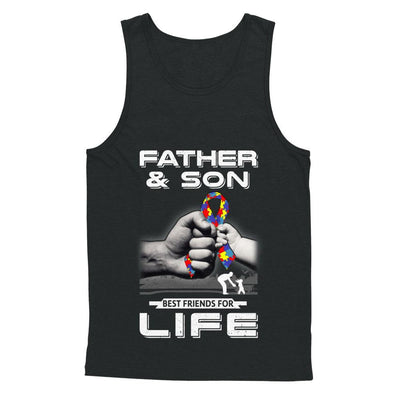Autism Awareness Father And Son Best Friends For Life-T-Shirt & Hoodie-Unisex Tank-Black
