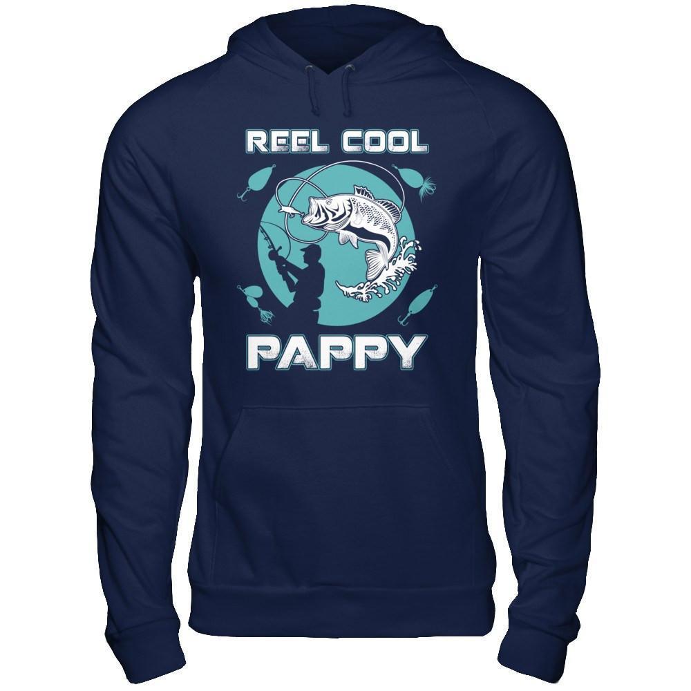 Reel Cool Pappy-T-Shirt & Hoodie-Pullover Hoodie-Navy