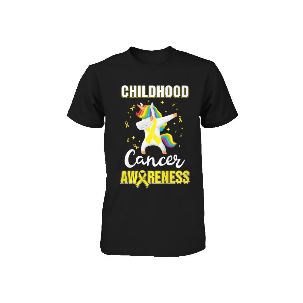 Inspirational Childhood Cancer Awareness Unicorn Support Youth-Youth Shirt-Toddler T-Shirt-Black