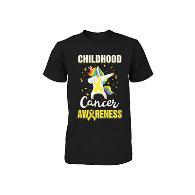 Inspirational Childhood Cancer Awareness Unicorn Support Youth-Youth Shirt-Toddler T-Shirt-Black