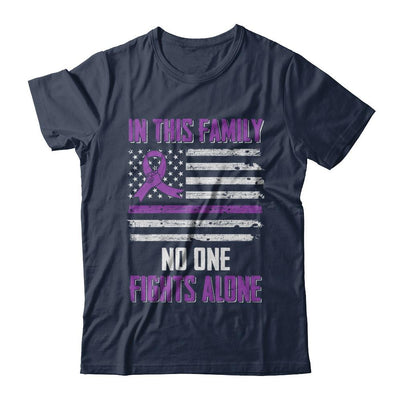 In This Family No One Fights Alone Pancreatic Cancer-T-Shirt & Hoodie-Classic T-Shirt-Navy
