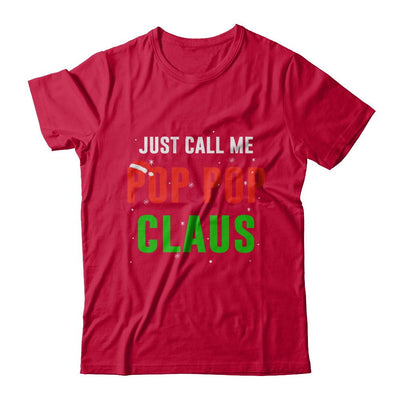 Santa Pop Pop Claus Matching Family Christmas Pajamas-T-Shirt & Sweatshirt-Classic T-Shirt-Red