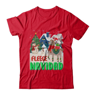 Fleece Navidad Llama Christmas Gifts Spanish-T-Shirt & Sweatshirt-Premium T-Shirt-Red
