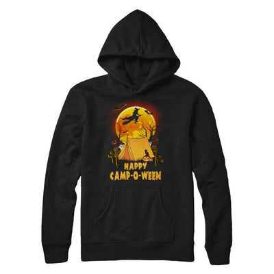 Happy Camp-O-Ween Funny Halloween Camping-T-Shirt & Hoodie-Pullover Hoodie-Black