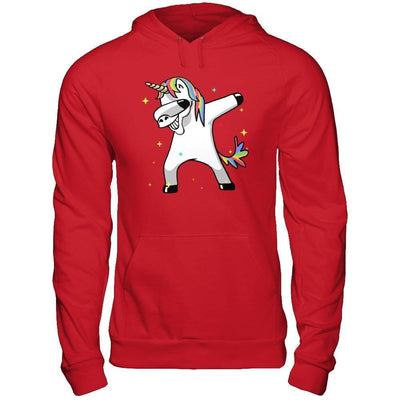 Funny Unicorn Dabbing-T-Shirt & Hoodie-Pullover Hoodie-Red
