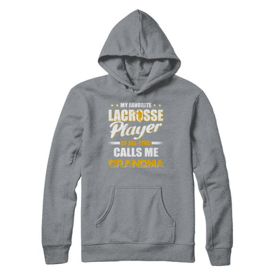 My Favorite Lacrosse Player Calls Me Grandma Lacrosse-T-Shirt & Hoodie-Pullover Hoodie-Light Steel